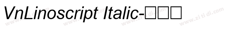 VnLinoscript Italic字体转换